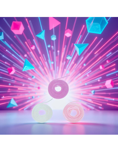 3 Protectores de Cable Espiral Multicolor 1.55m GANPUB