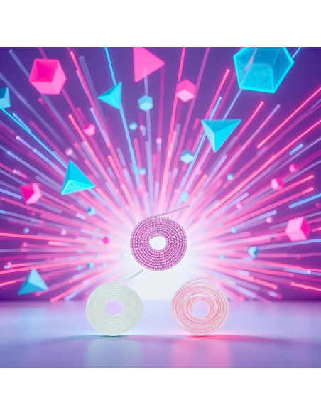 3 Protectores de Cable Espiral Multicolor 1.55m GANPUB