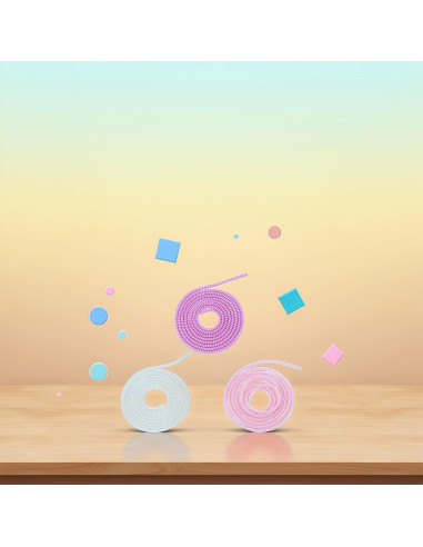 3 Protectores de Cable Espiral Multicolor 1.55m GANPUB