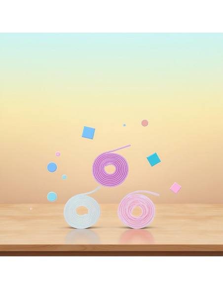 3 Protectores de Cable Espiral Multicolor 1.55m GANPUB