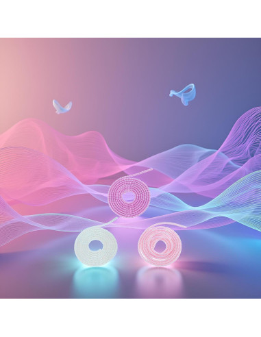 3 Protectores de Cable Espiral Multicolor 1.55m GANPUB