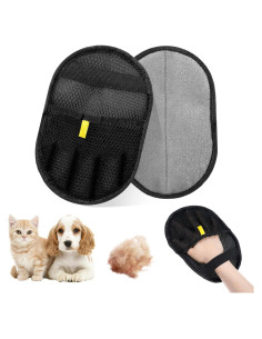 Guantes de Aseo para Mascotas Quilax - 2 Piezas Doble Cara 22x16cm