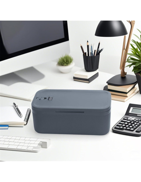 Caja de Almacenamiento con Cerradura BOMKVIN 23.5x12.7x9.1cm