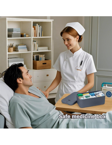 Caja de Almacenamiento con Cerradura BOMKVIN 23.5x12.7x9.1cm