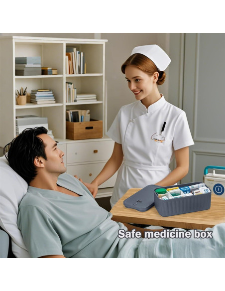 Caja de Almacenamiento con Cerradura BOMKVIN 23.5x12.7x9.1cm