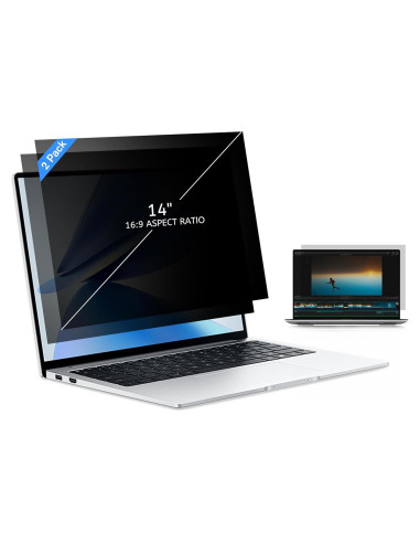 Filtro de Pantalla de Privacidad 14" MOBDIK Antirreflejo UV - Paquete de 2