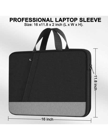 Funda para Laptop 15.6" Ampoock Negra Resistente al Agua