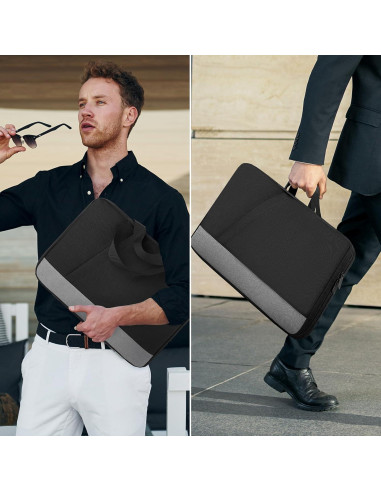 Funda para Laptop 15.6" Ampoock Negra Resistente al Agua