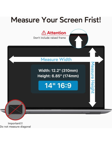 Filtro de Pantalla de Privacidad 14" MOBDIK Antirreflejo UV - Paquete de 2