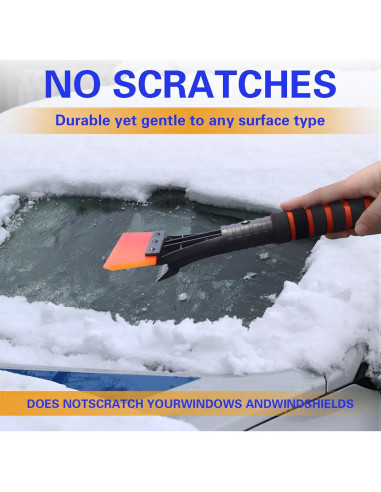 Cepillo de Nieve 63 cm con Raspador de Silicona nbnhxnff