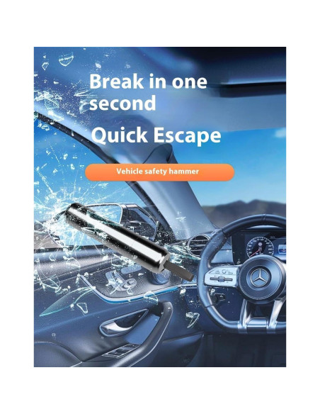 Herramienta de Escape de Emergencia Genérica 2-en-1 Cortador y Rompedor