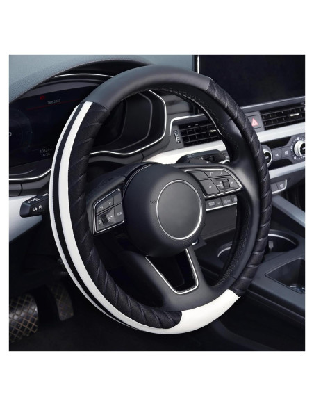 Cubierta de Volante KAFEEK de Cuero Antideslizante 38 cm