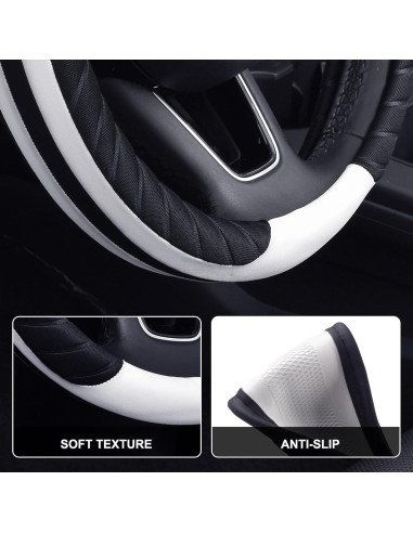 Cubierta de Volante KAFEEK de Cuero Antideslizante 38 cm