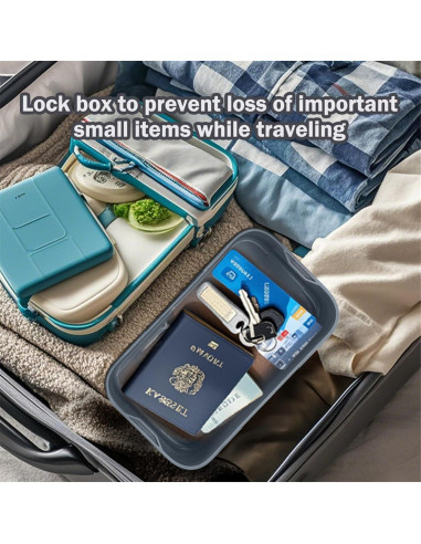 Caja de Almacenamiento con Cerradura BOMKVIN 23.5x12.7x9.1cm