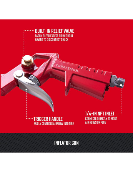 Pistola Infladora CRAFTSMAN CMXZTSG1031NB, 0-150 PSI, 3-en-1