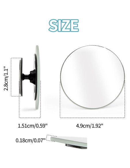 Espejo Convexo Redondo PSLER 5.08 cm para Punto Ciego Auto