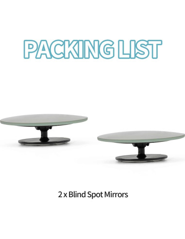 Espejo Convexo Redondo PSLER 5.08 cm para Punto Ciego Auto