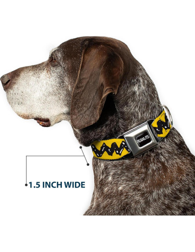 Collar para Perro Peanuts Buckle-Down 11-16.5" Amarillo Negro