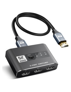 Conmutador HDMI 2.1 3x1 avedio links 8K 60Hz Aluminio