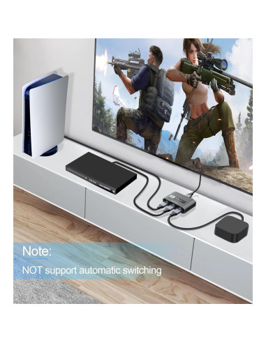 Conmutador HDMI 2.1 3x1 avedio links 8K 60Hz Aluminio
