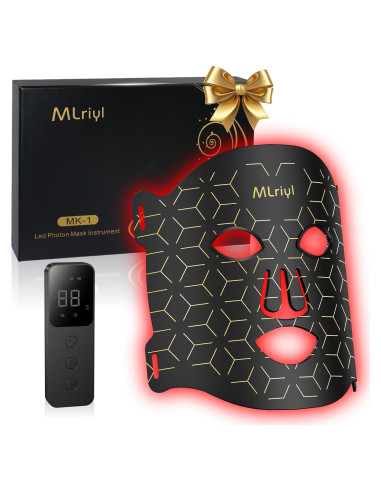 Máscara LED Terapia Luz Roja MLriyl 7 Modos Facial