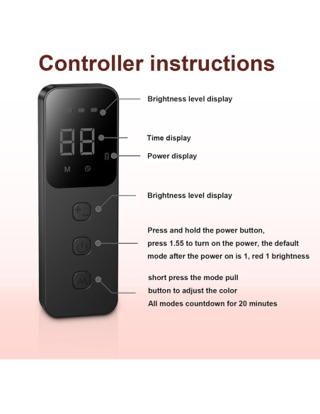 Máscara LED Terapia Luz Roja MLriyl 7 Modos Facial