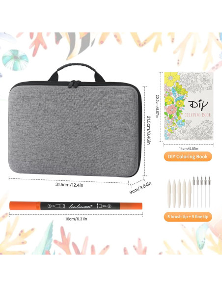 Set de Marcadores de Acuarela LIULIUCAI 156 Colores Doble Punta