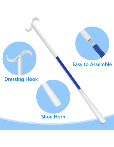 Cuerno de Zapato Ajustable Rewkcy 90 cm Mango Largo Azul