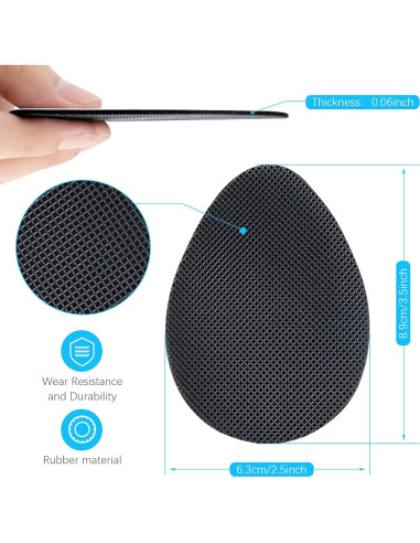 8 Almohadillas Antideslizantes Autoadhesivas para Zapatos Goma 8.89 cm