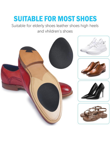 8 Almohadillas Antideslizantes Autoadhesivas para Zapatos Goma 8.89 cm