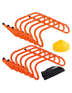 Set de 12 Vallas de Entrenamiento ASENVER con 10 Conos