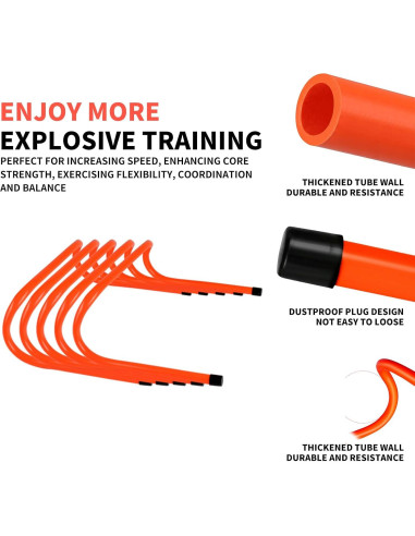 Set de 12 Vallas de Entrenamiento ASENVER con 10 Conos