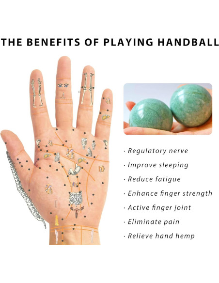 Bolas de Jade Natural Baoding Surtiycrii - 6.86 cm, 440 g