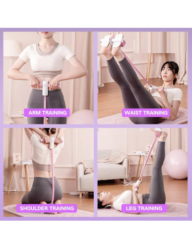 Cuerda de Resistencia con Pedal MaxKite 6 Tubos Rosa