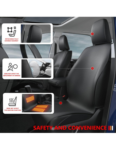 Funda de Asiento de Coche PTYYDS Neopreno Negro 2011-2024 Toyota 4Runner