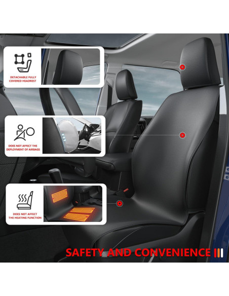 Funda de Asiento de Coche PTYYDS Neopreno Negro 2011-2024 Toyota 4Runner