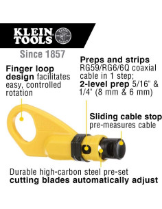 Destripador de Cable Coaxial Klein VDV110-061 2 Niveles 2