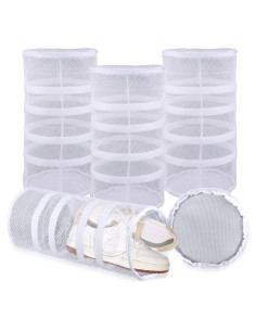 Geelin 4 Bolsas de Lavado de Malla para Zapatillas 40x20 cm