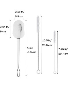 ALINK 6-Pack Cepillos de Limpieza para Botellas y Popotes 2