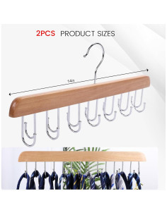 Organizador de Cinturones JOHOUSE 2 PCS con 14 Ganchos 2