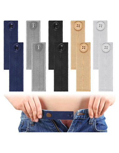 Extensores de Cintura Elásticos LXUEJIE 10 Piezas 8.5cm