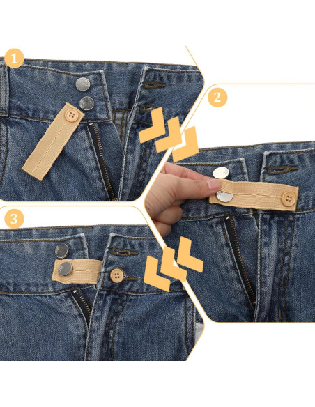 Extensores de Cintura Elásticos LXUEJIE 10 Piezas 8.5cm