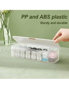 Organizador de Lentes de Contacto AITIME Blanco - Caja Plástica con 8 Compartimentos 2