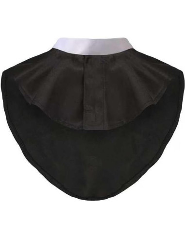 Collar Clerical Unisex Negro con Inserto Blanco - 2 Piezas