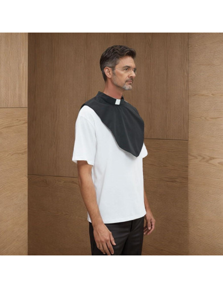Collar Clerical Unisex Negro con Inserto Blanco - 2 Piezas
