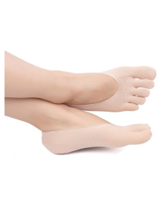 4 Pares de Calcetines Invisibles Antideslizantes para Mujeres