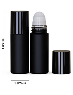 Set de 5 Botellas de Vidrio 30ml Negras Recargables Jagolain 2