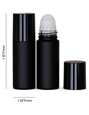 Set de 5 Botellas de Vidrio 30ml Negras Recargables Jagolain