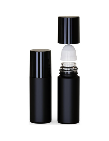 Set de 5 Botellas de Vidrio 30ml Negras Recargables Jagolain