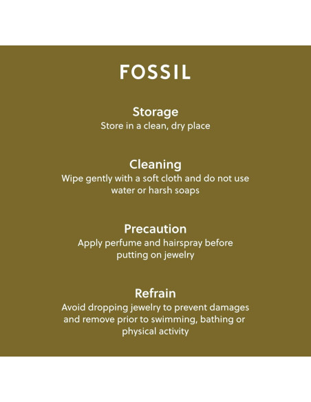 Collar de cadena con colgante dorado Fossil para mujeres